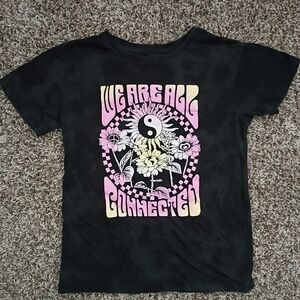 Wonder Nation Black Tee with Pastel Graphic